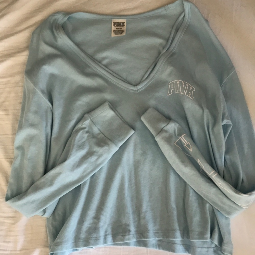 Victoria Secret Pink: blue long sleeve top